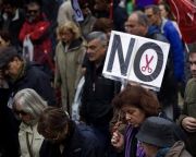 Spanyolországban tüntetések voltak a megszorító intézkedések ellen