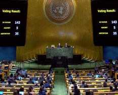 Az ENSZ Közgyűlése elítélte Oroszországot az ukrajnai régiók egyoldalú elcsatolása miatt