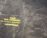 Belefirkált a Greenpeace a Nazca-vonalakba