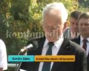 Bányászemlékmű koszorúzás (Kovács János)